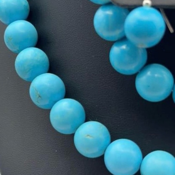 Lee Sands Blue Dyed Howlite Necklace Bracelet & Earring Set - Picture 2 of 7